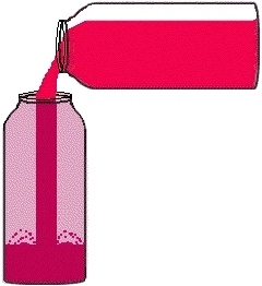 Cranberry juice bottle tinted